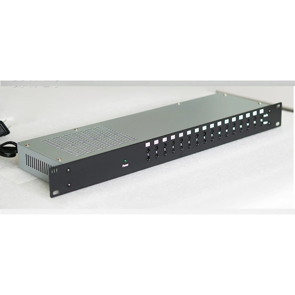16 in 1 Broadcasting Television Equipment Catv Optical Transmitter 16*Av Cable Fixed Frequency Moduav Channel Modlador Catv