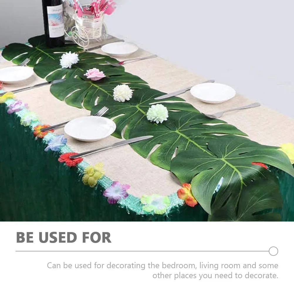 

12Pcs Artificial Tropical Monstera Leaves Fake Leaf Decoration for Home Party Photography Props Wall Background Hawaiian Theme