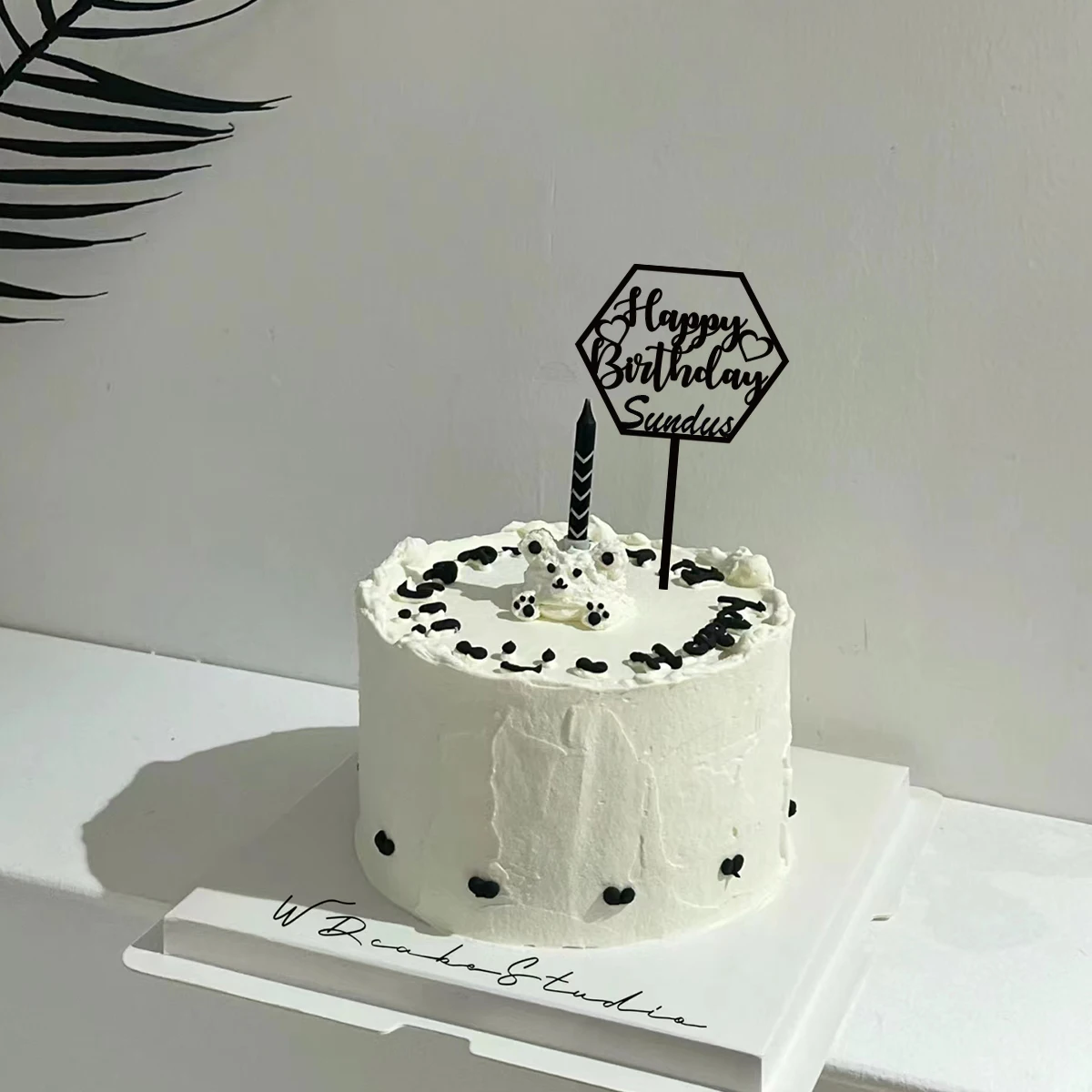 1PC Cartoon Happy beautiful birthday Customized Name Cake Stand Bar Topper Supplies Graduations & Holiday Celebrations view 3