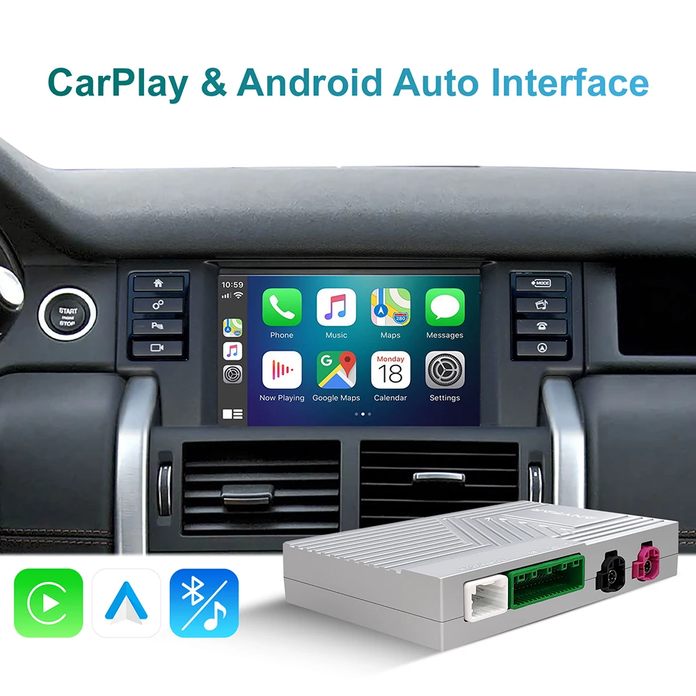 Wireless CarPlay Android Auto retrofit kit decoder box CarPlay Interface for Lander Rover Ranger Rover Evoque Discovery 5