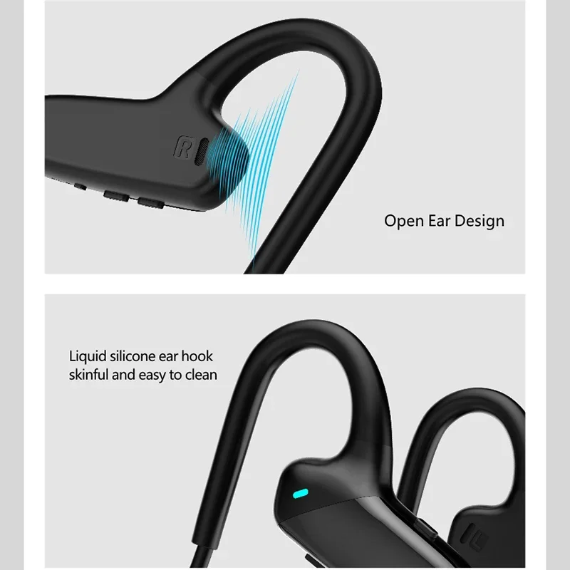 2023 F809 Bluetooth Headphone MP3 Sports Player Wireless Headset Open-Ear Earphone for iPhone Samsung Xiaomi Huawei