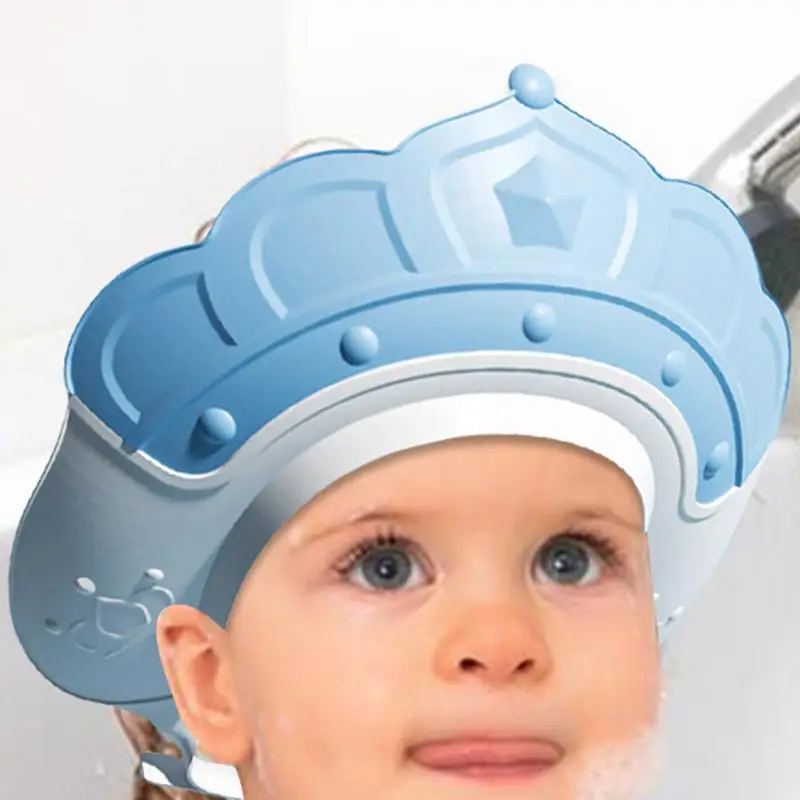 Bathing Hat Visor Hat With Water Temperature Gauge And Shampoo Cup Shampoo Cap With Shampoo Brush Protect Ears Eyes