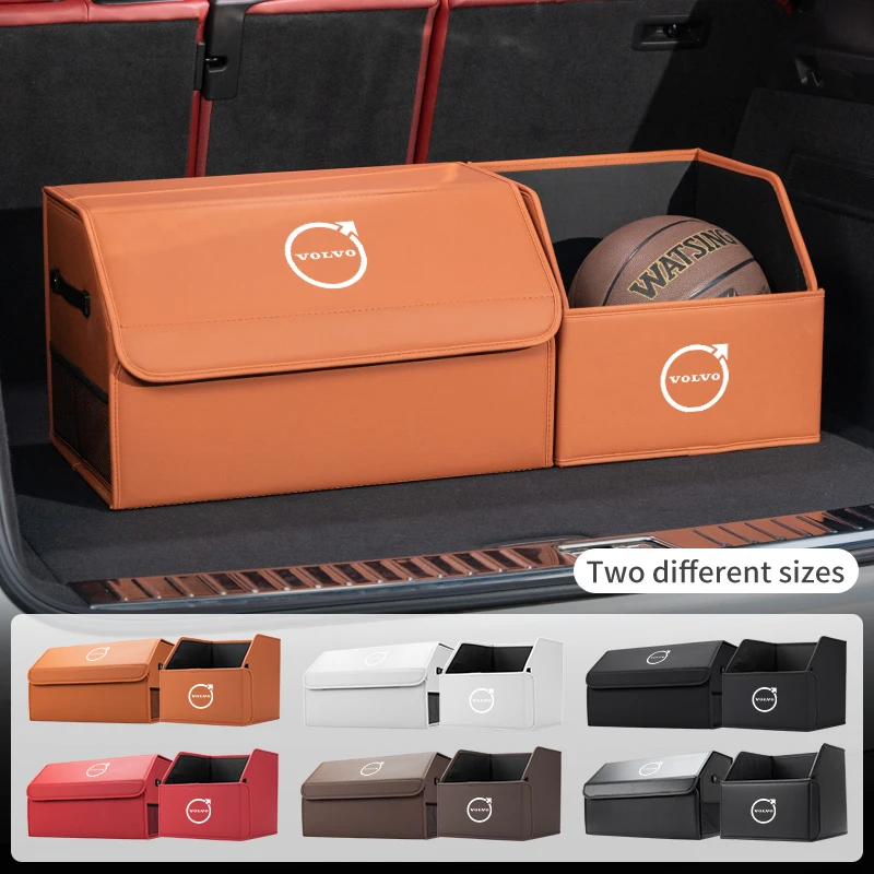 Car Trunk Storage Box Leather Travel Organizer Bag For Volvo S60 XC90 XC60 C30 C70 XC40 V40 XC70 V70 V60 V50 S80 S40