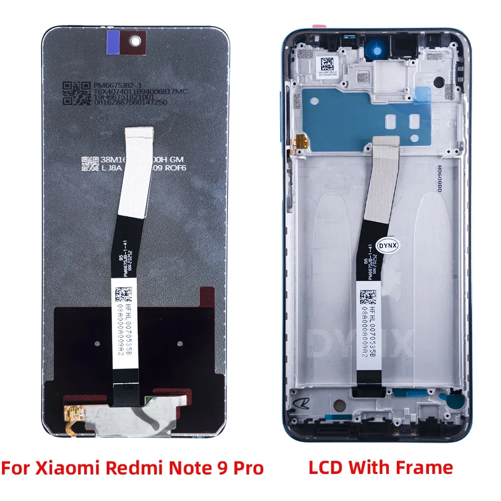 Display LCD para Xiaomi Redmi Note 9 Pro, Digitador Da Tela De Toque, Substituição Da Tela, 9S, M2003J6A1G