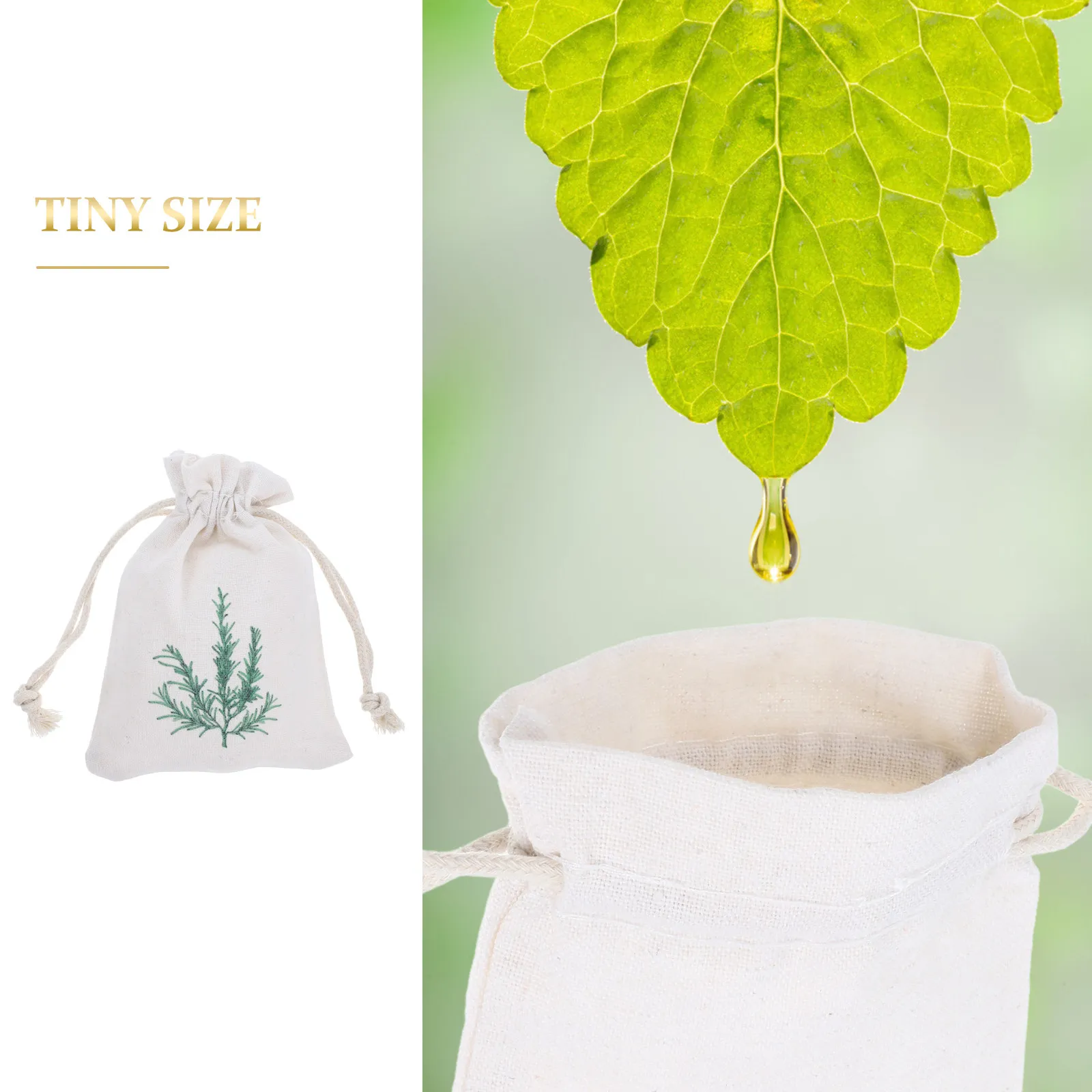10Pcs Lavender Sachet Bags Empty Floral Drawstring Pouches DIY Aroma Storage for Wardrobe Freshening Home Office Car Party