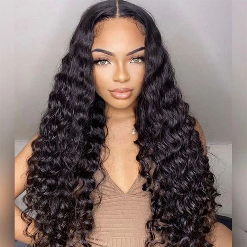 

12A Burmese Curly Human Hair Wigs Brazilian Deep Wave 200% Transparent 13x4 13x6 Lace Frontal Wig For Women Burmese Curly Wigs