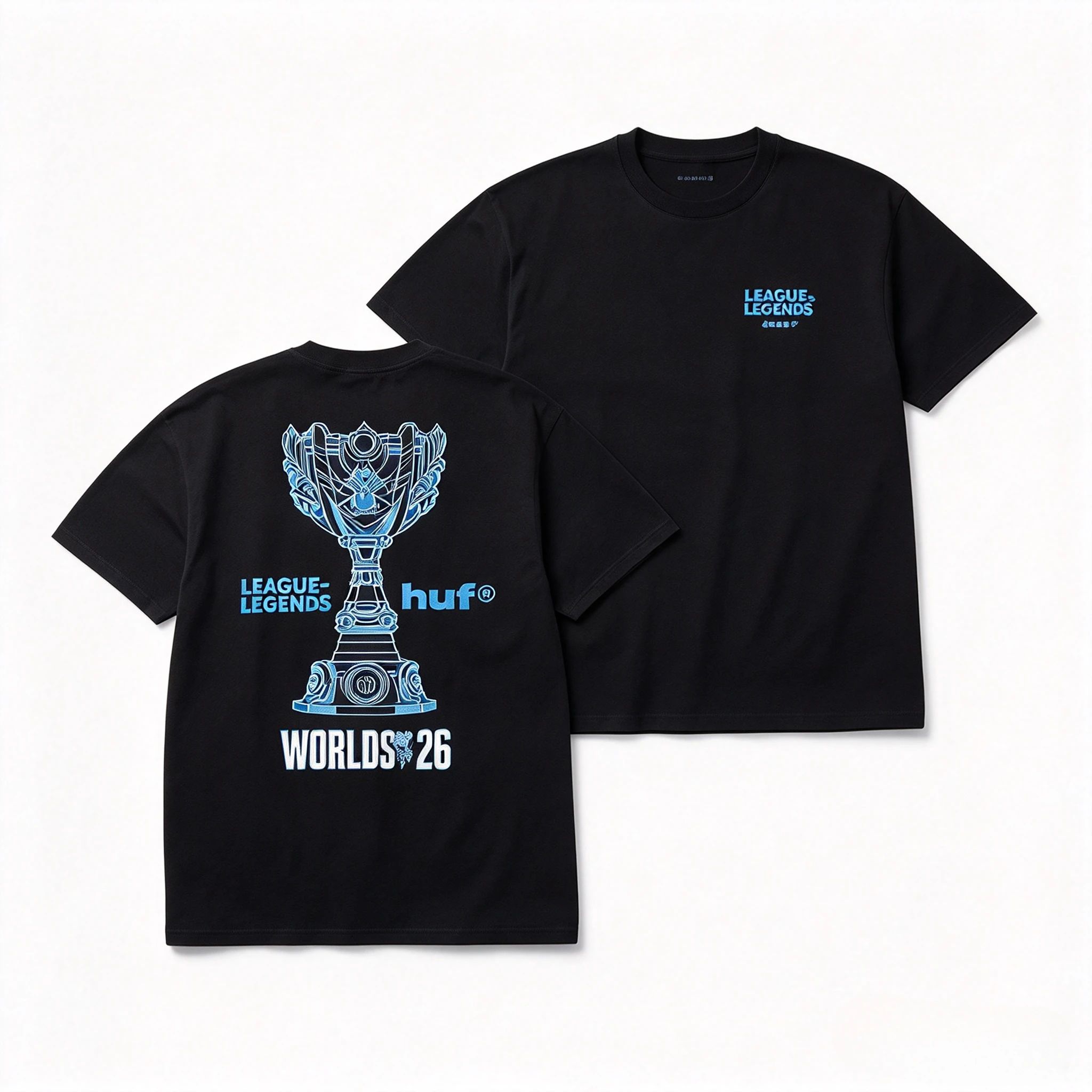 League of Legends Worlds 2026 Trophy Two Sided T-Shirt, Esports Tournament Graphic, Unisex Game Fan Short Sleeve Tee