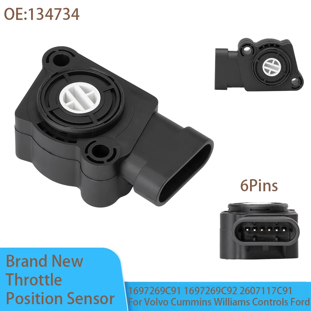 Sensor de posición del acelerador de alta calidad, 6 pines, 134734 85101350 para Volvo, Cummins, Dodge, Williams Controls, Ford, Navistar 131973