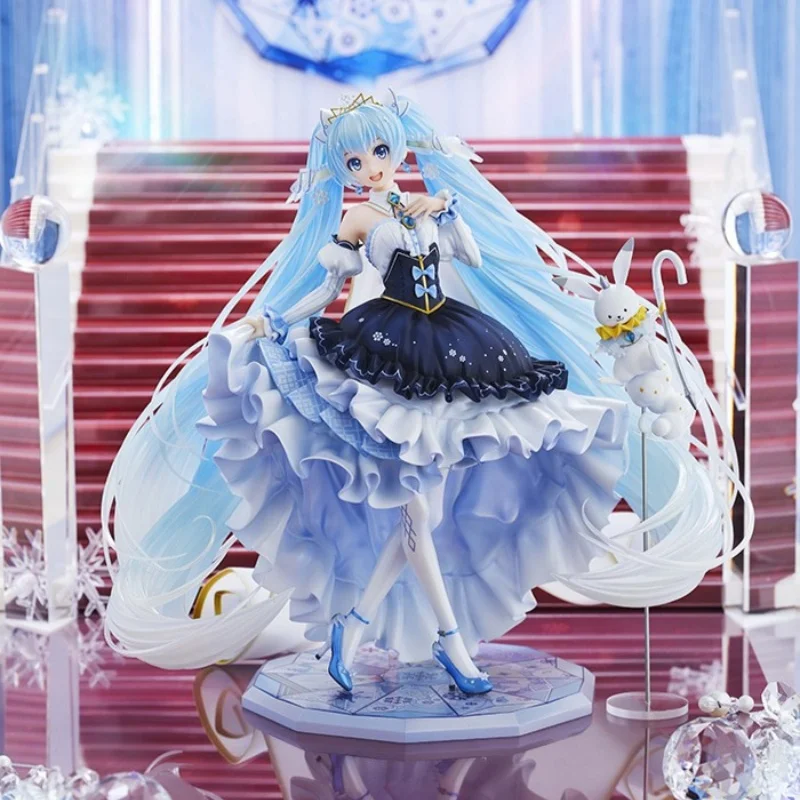 In Stock Genuine GOOD SMILE COMPANY Vocaloid Hatsune Miku Rabbit Yukine 1/7 Snow Princess Ver Garage Kit Anime Cartoon Model Toy