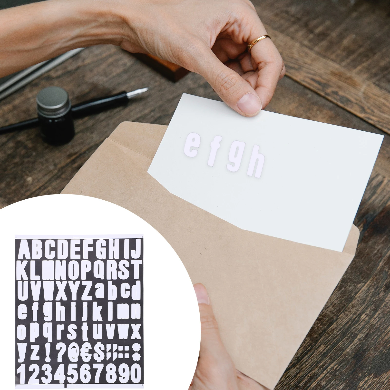 

10pcs 10 Sheets Not Adhesive Label Stickers For Crafts Scrapbooking Address Sign Door Use Alphabet Letter Number