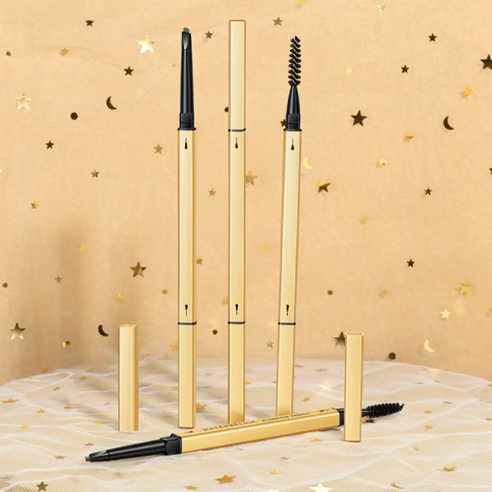 Natural Looking Eyebrow Pencil Double Head Precise Tip Waterproof Sweatproof Long Wear Beauty Cosmetic Makeup Pen