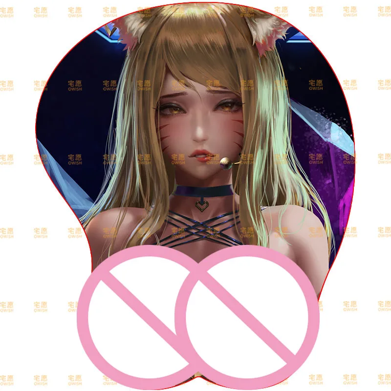 Nuovi periferiche da gioco Riftbound 3D Mouse Pad Akali Ahri Sona Buvelle Home Anime Cartoon braccialetto tappetino da tavolo in silicone giocattolo regalo