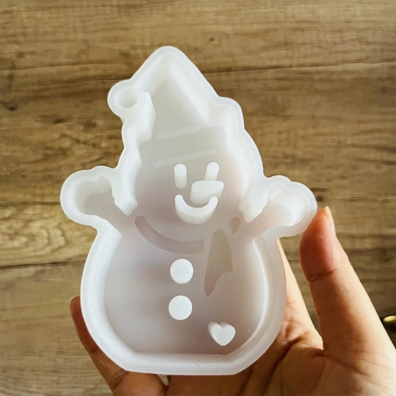 Christmas Snowman Silicone Mould for Epoxy Resin, Gypsum Ornament, Chocolate Fondant Silicone Mould Kitchen Baking Molds