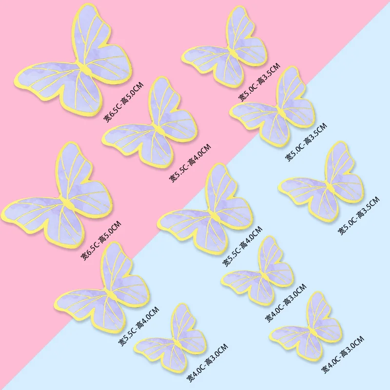 Pink Purple Butterfly Cake Toppers Happy Birthday Purple Pink Butterfly Cake Decoration for irthday Wedding Cake Decor Favors