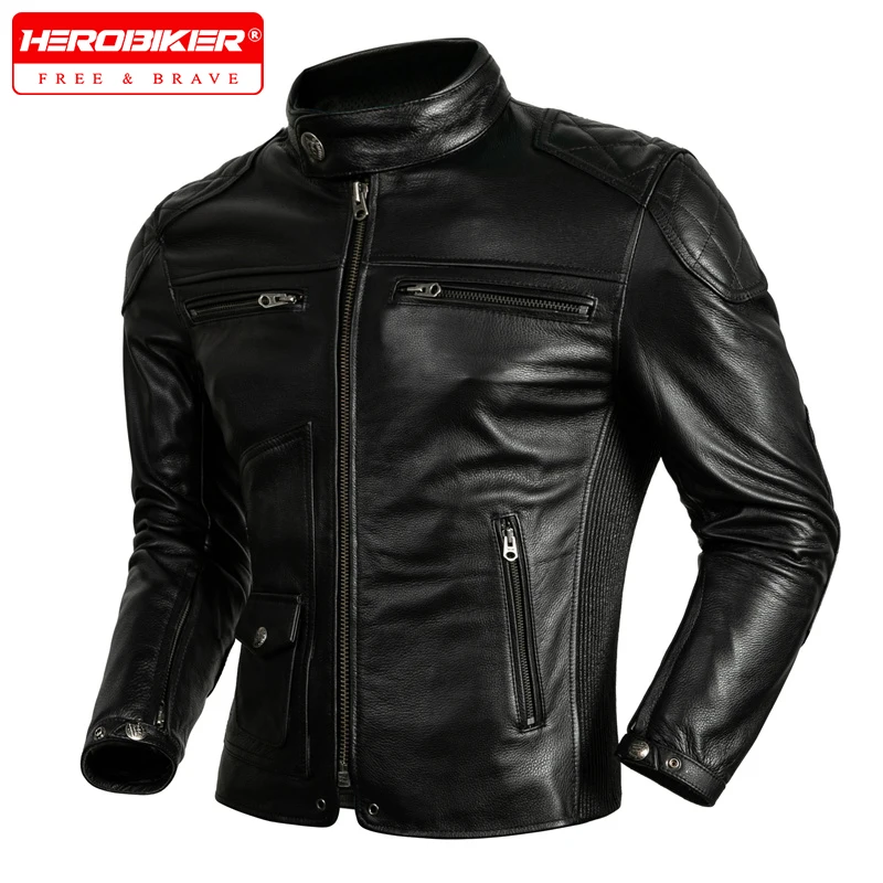 

Мотоциклетная куртка Весенне-осенняя кожаная короткая приталенная куртка Внедорожная велосипедная куртка Модная кожаная куртка с воротником-стойкой