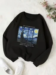 2024 new men's and women's printed crewneck hoodie loose pullover long-sleeved fashion sweatshirt