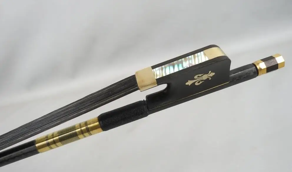 Pretty powerful plaid black Carbon fiber viola bow,black Horsehair