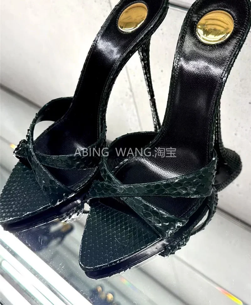Sexy purple pointy toe satin sandals for women 2026 New stilettos yellow/black leather big size slippers party dress high heels