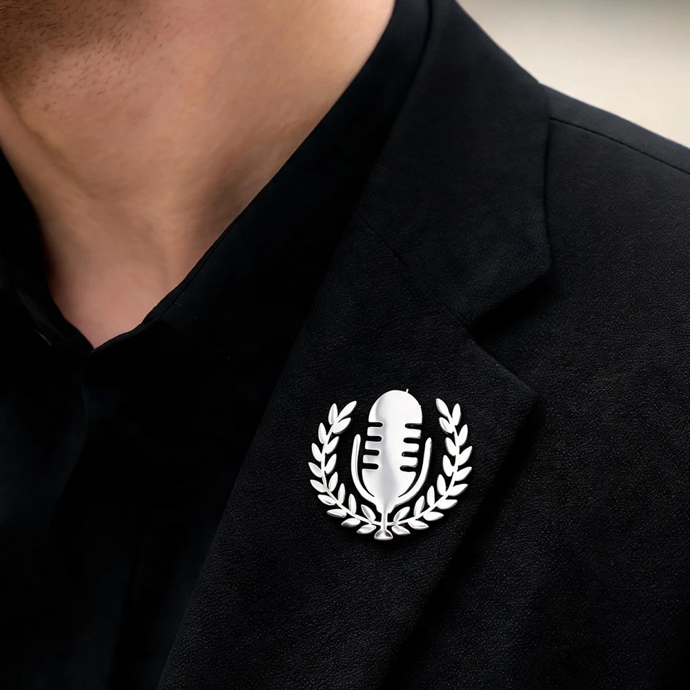 Stainless Steel Personalized Logo Brooch Custom Patterns Company Logo Lapel Pins Jewelry Gift For Men Women