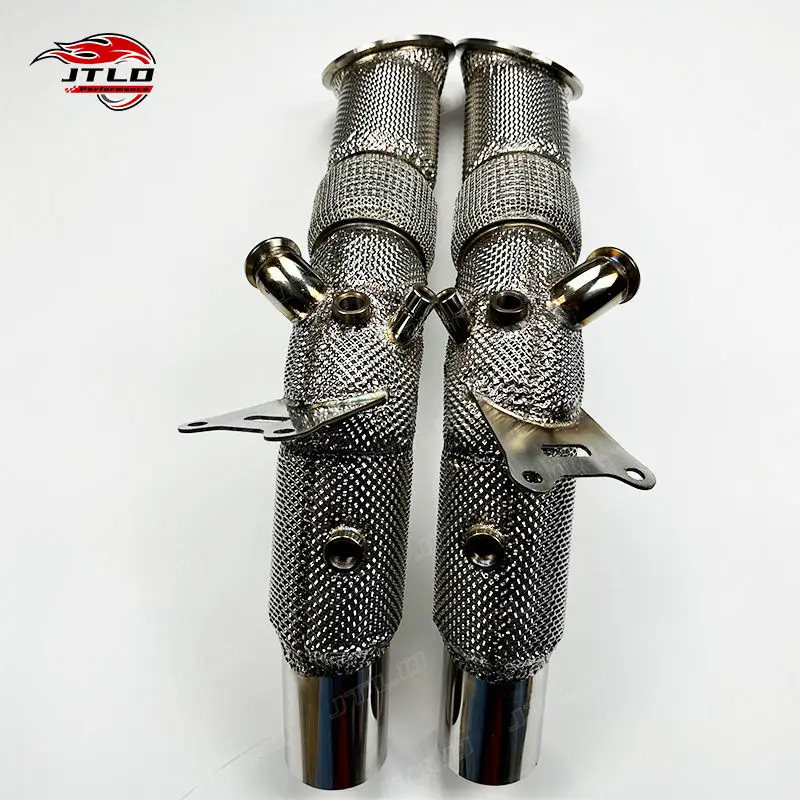 Performance Racing 304 Stainless Steel High Flow Exhaust Downpipe For Ferrari SF90 With Heat Shield