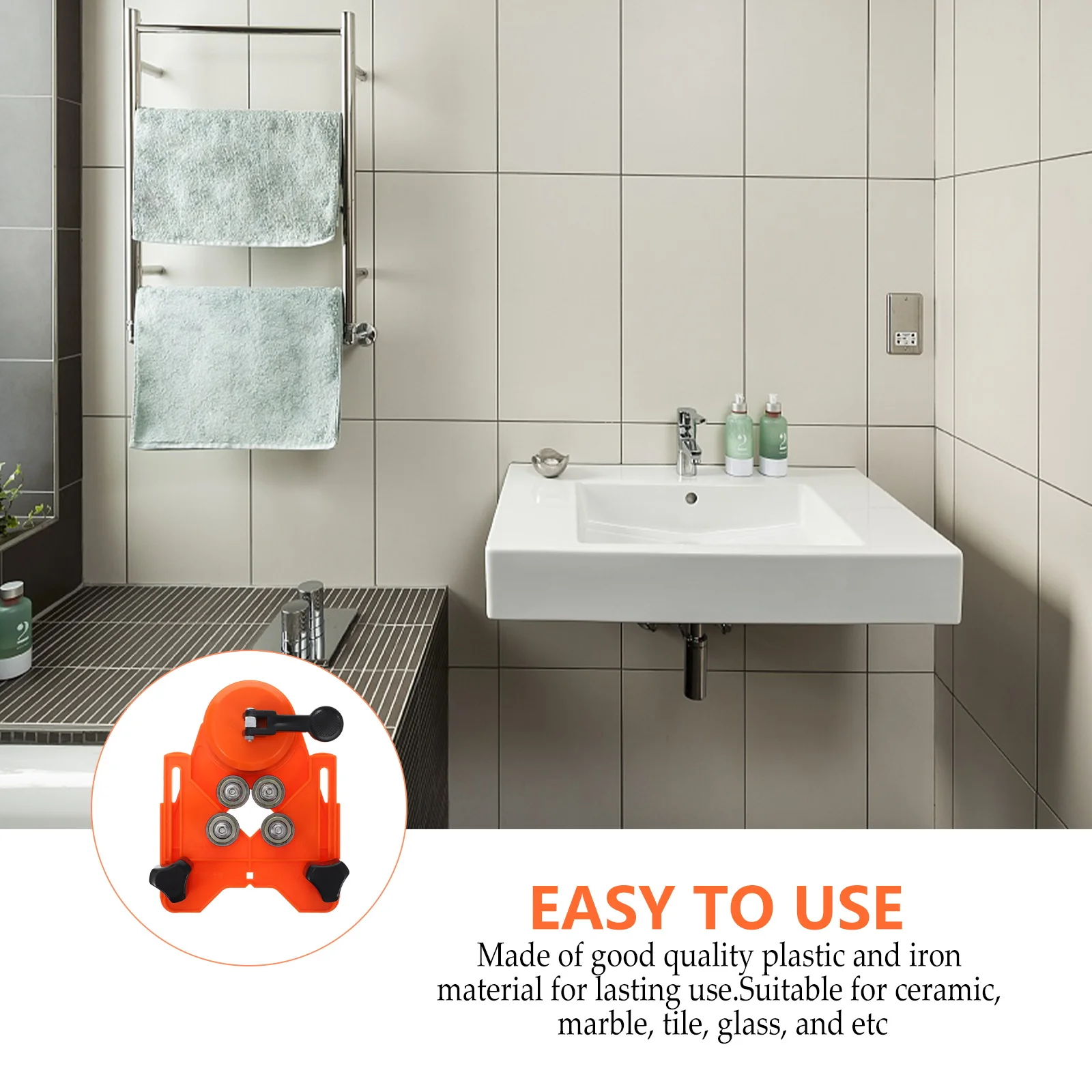 Adjustable Drill Bit Hole Guide 4-83mm Opening Locator Centering Locator for Precise Drilling Marble Tile Ceramic Glass Durable