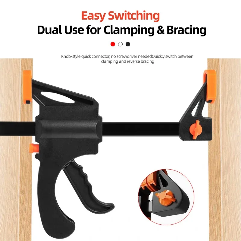 5/10/15pcs Heavy-Duty 4Inch Ratchet Release F Type Clamp Options Quick Release Solid Bar Woodworking Clamps Durable Hand Tools
