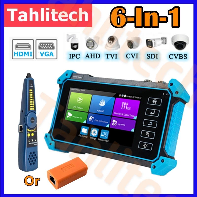 IPC CCtv Test Cihazı 5.4 İnç 4K 1080P 8MP AHD CVI TV SDI Hdmi VGA Giriş Monitörü IP Kamera Test Cihazı Cftv IP Test Cihazı ağ araçları