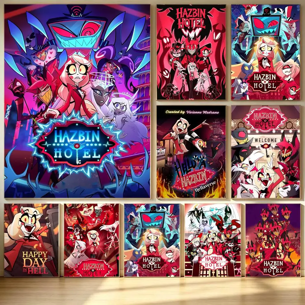 anime Hazbin Hotel Poster Poster HD  Printing Soothing and Cream Style Home Decor for the Living Room cafes Gift Giving