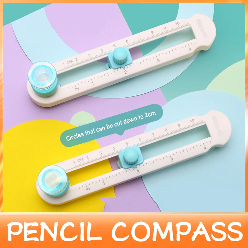 เครื่องตัดเข็มทิศแบบหมุนได้360องศาขนาดเล็กสำหรับตัดสมุดภาพกระดาษทรงกลมที่เจาะกระดาษแบบสลักลายนูนเครื่องมือตัดบัตร