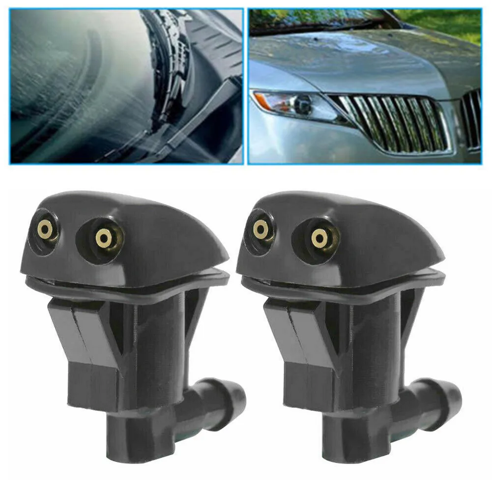2x Front Wiper Sprayer Windshield Washer Nozzle For Ford Focus Edge Lin-coln MKX Car Accessories  Car Interior Decoration