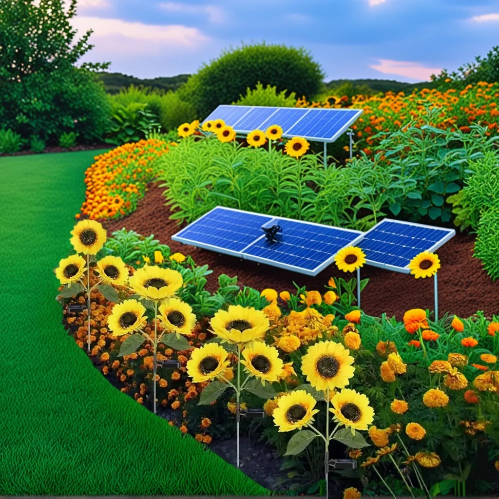 

Солнечные фонари подсолнечника - водонепроницаемые фонари 800 мА для сада