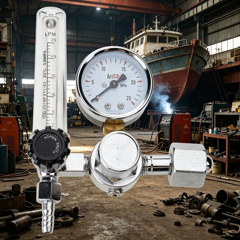  Energy Saving Argon Flows Control Regulator Welding Flows Meter For Welding Equipment 0-25L Min Adjustable Output