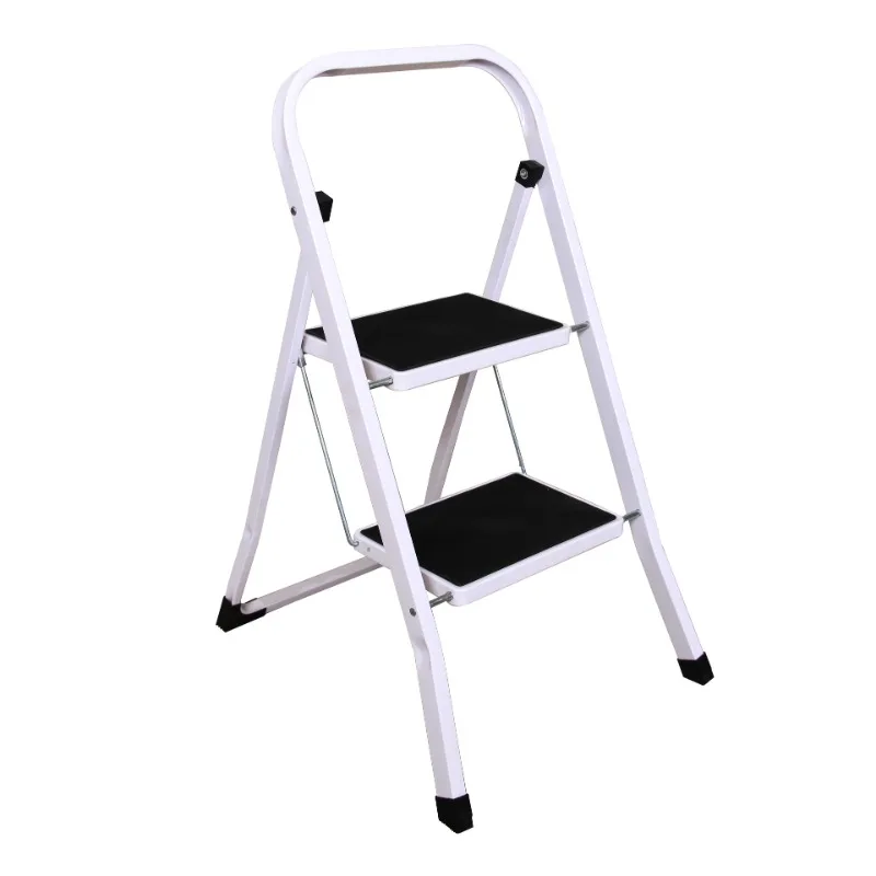 

European standard with anti slip pad, thickened two-step square tube iron ladder, folding armrest, anti slip herringbone step