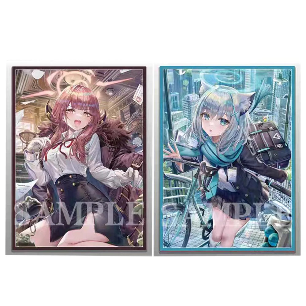 

67*92MM 60PCS Anime Blue Archive Rikuhachima Aru Sunaookami Shiroko Flash Card Sleeves PTCG Trading Cards Holo Protective Case