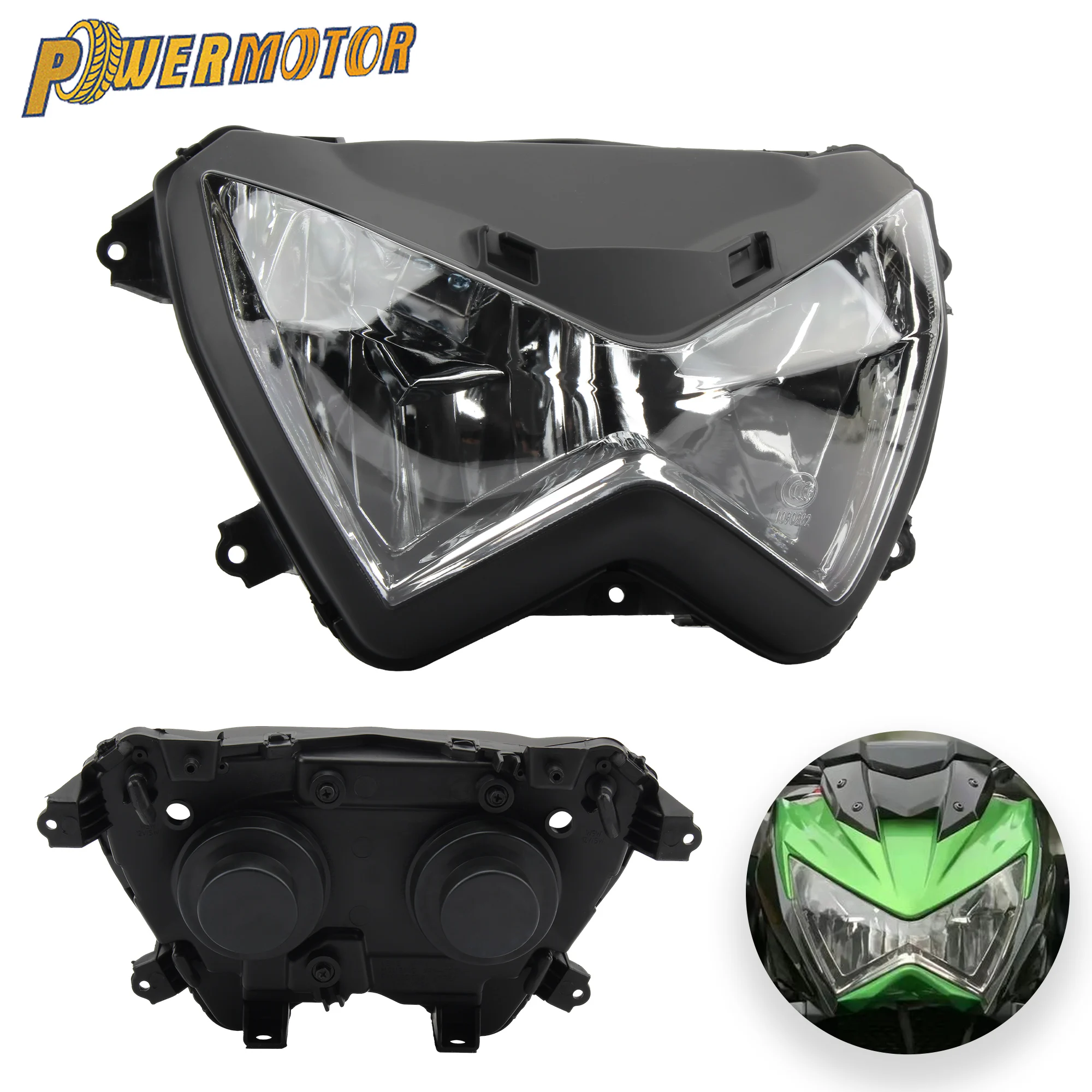 

For Kawasaki Motorcycle Headlight Plate Assembly Fairing for Z250 Z300 Z800 2013 to 2017 Sportbike Headlamp Replacement Parts