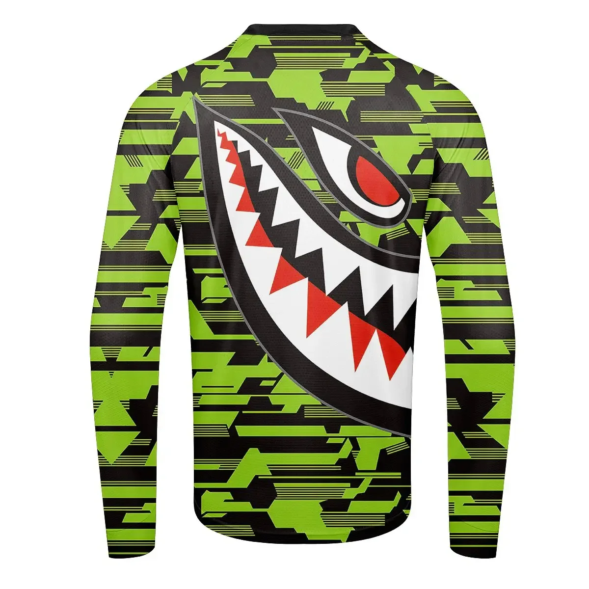 Men's 3D-printed Funny Pattern Long Sleeve Downhill Jersey 1pc Max Storm Cycling Quick-Dry Racing MTB Breathale Cycling Wear