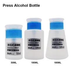 B & R-botella de Alcohol líquido, dispensador de solución de plástico a prueba de fugas, 50ML, 180ML, contenedor de alto volumen para limpieza de placa base PCB