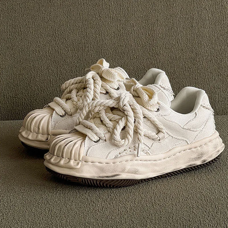 

Lovers Shell Toe Breathable Lightweight Thick Bottom Heightening Canvas Shoes Sports Casual Classic Style Single Shoes