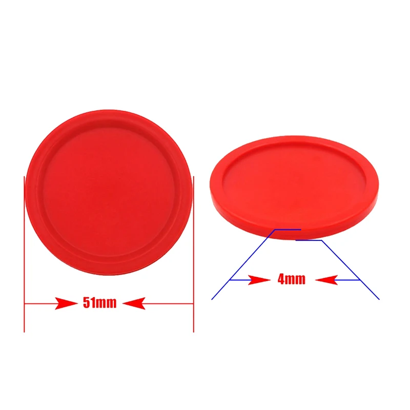 Mini table de hockey à air pour enfants, durable, rondelle PLIGHT51 mm, rouge, 5 pièces