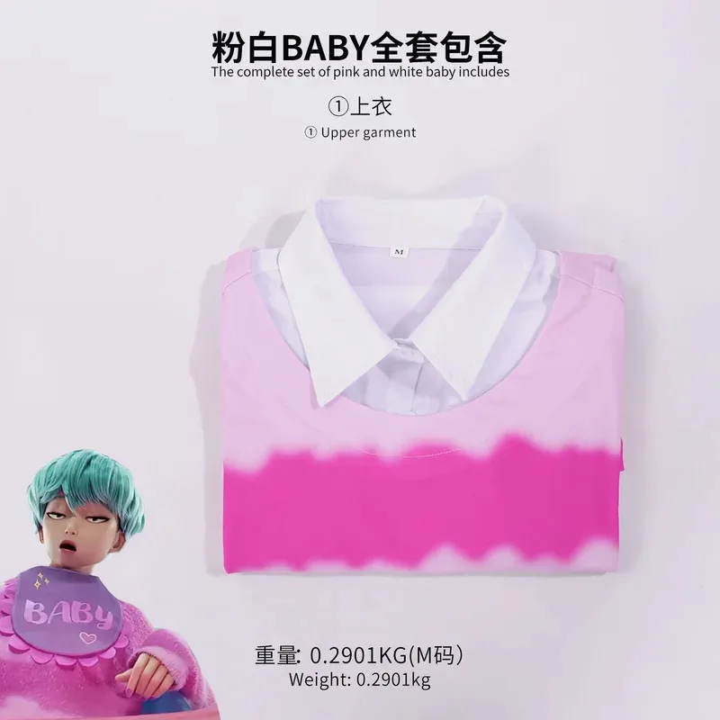 زي ساجا بويز بيبي التأثيري أنيمي K-POP شعر مستعار؛ 2'c,5.b;7' #5