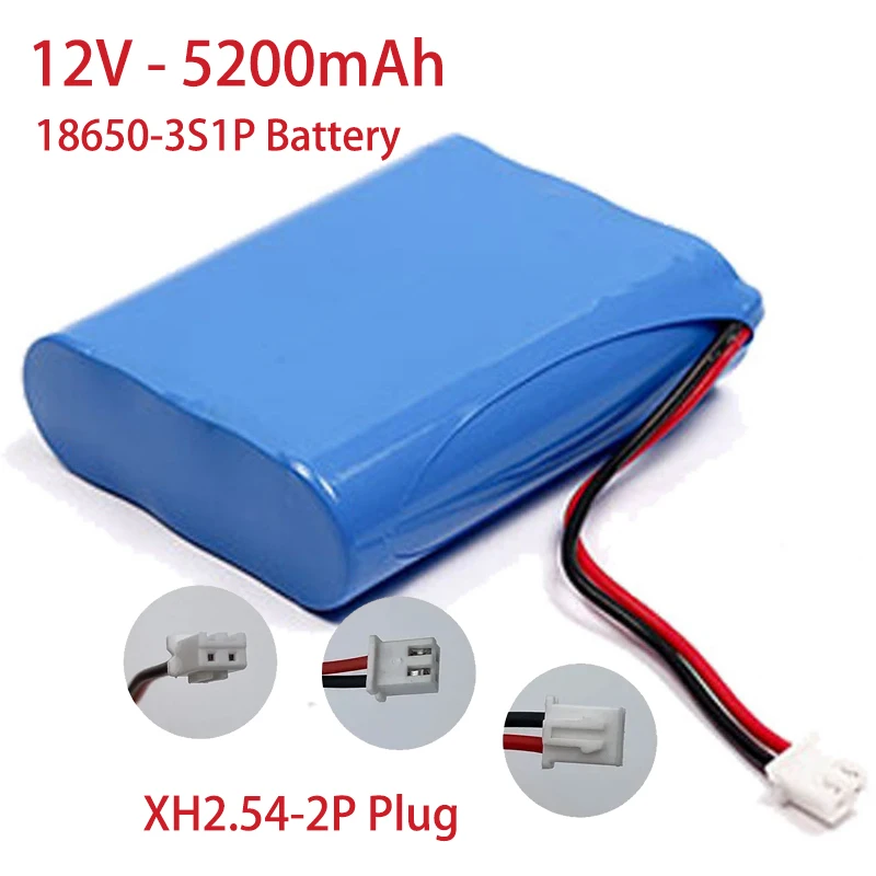 3S1P 18650 Li-ion Battery Packs 12V 11.1V Lithium Rechargeable Battery for CCTV Camera Backup Power Supply Ups Sweeper LED Light