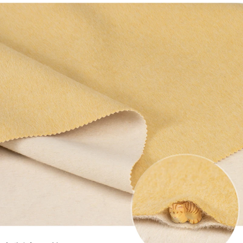 Design High-end 100% Full Wool Double-sided Wool Fabric Pure Thickened Woolen Australian Wool Coat Cloth for Sewing by the Meter