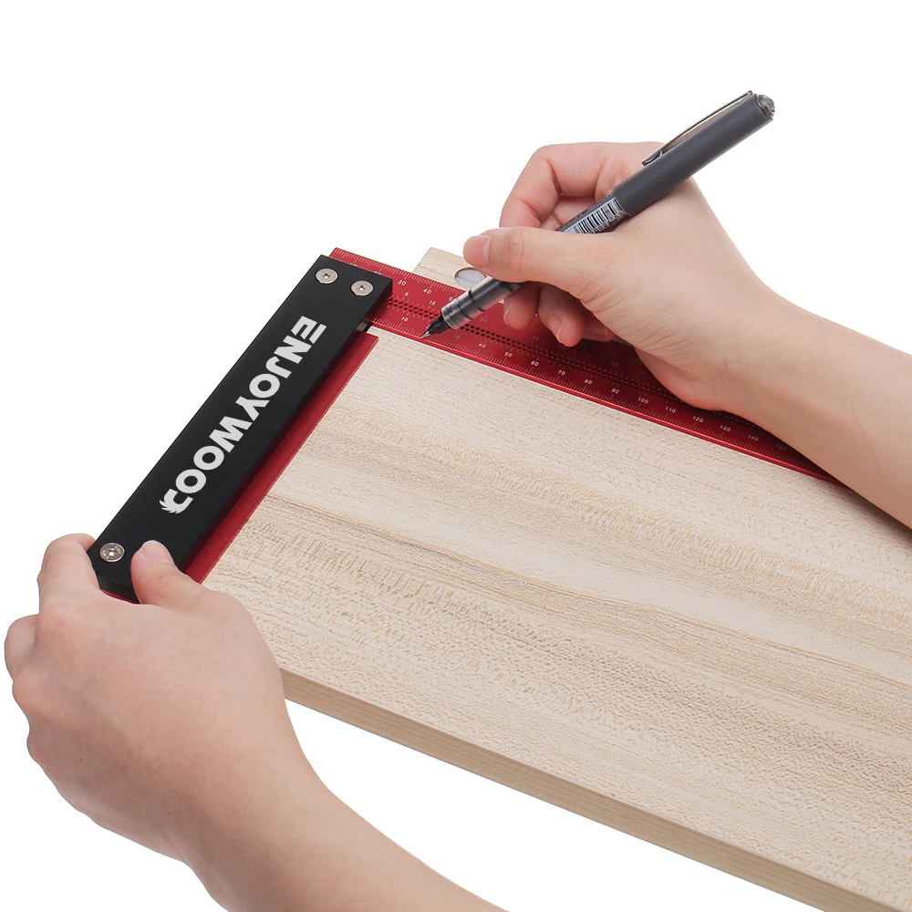 VEIKO-LS Woodworking 90 Degree 300mm 12 inch Precision L Square Measurement Ruler for Measuring and Marking Woodworking
