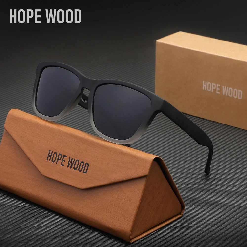 

Солнцезащитные очки HOPE WOOD с квадратной оправой для мужчин и женщин, поляризационные, UV400, для активного отдыха и вождения