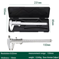 Stainless Steel Professional Marking Vernier Caliper Measuring Tool kit - Measurement range 150mm Resolution 0.02mm