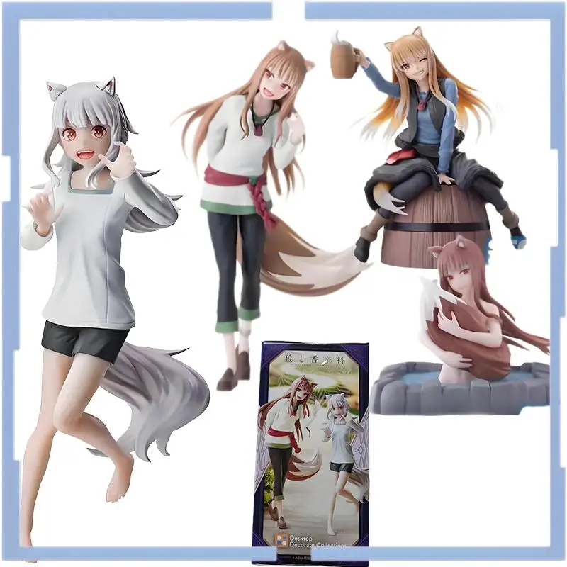 

Подлинная Sega Spice and Wolf Luminasta Holo Miulli в пасторальном стиле, горячая весна, сидящая поза, ПВХ, коллекционная фигурка, модель игрушки в подарок