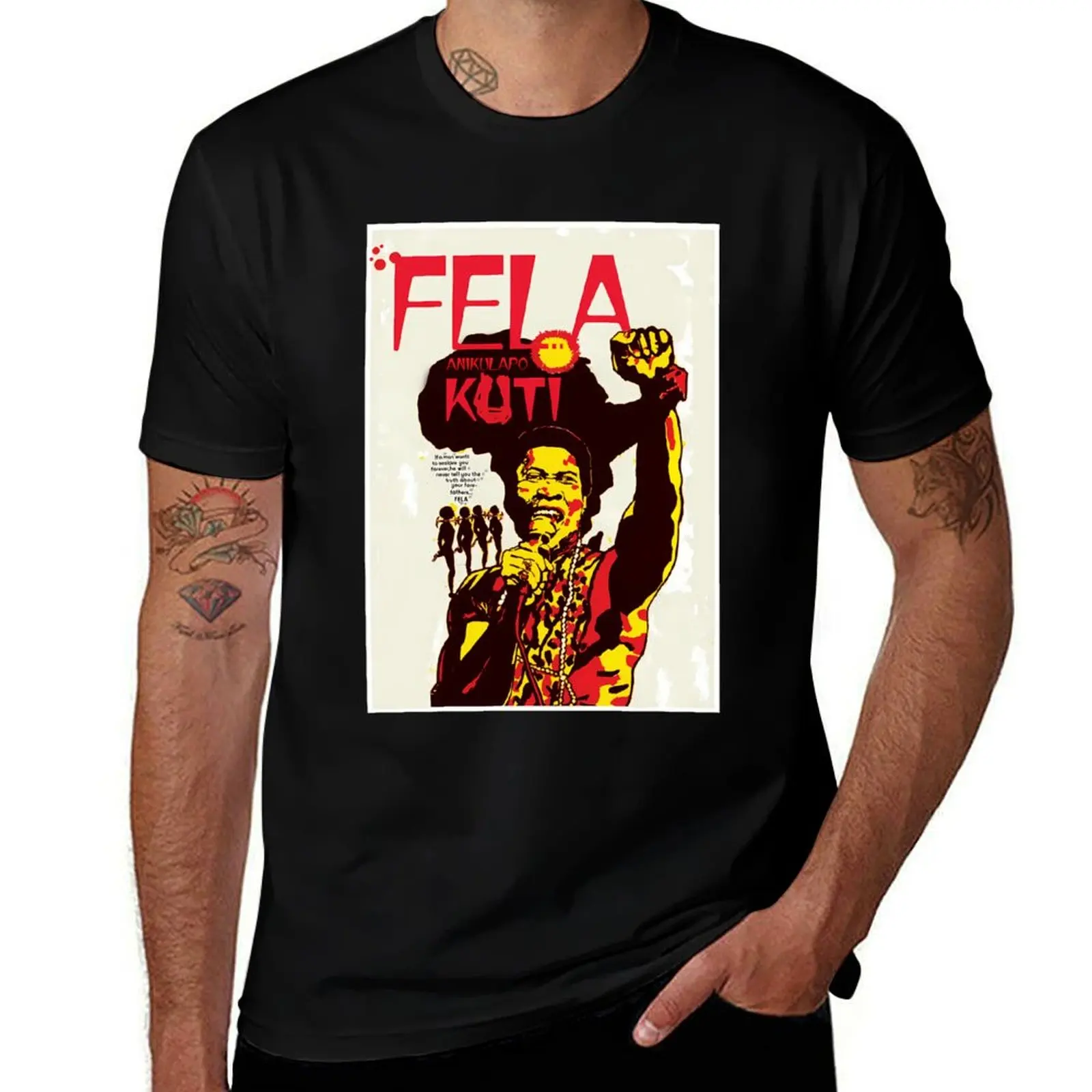 Футболка Fela Kuti, повседневная футболка с короткими рукавами