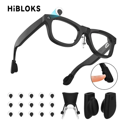 HIBLOKS-almohadillas antideslizantes para la nariz, pegatina LED para Ray-Ban Meta Wayfarer GEN1/GEN2 y Skyler GEN1/GEN2, accesorios para gafas inteligentes