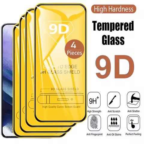 4PCS 9D Tempered Glass For Samsung Galaxy S23 S22 S21 Plus S20 FE S10E Lite A10S A20S A30 A50 A70 A21s A31 A41 Screen Protector