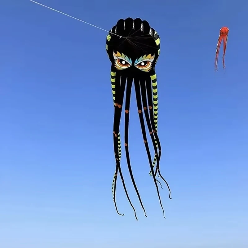 9KM 8m Ancient Octopus KiteLine Laundry for Adults High Quality Ripstop Nylon Soft Inflatable Show Kite Pendant